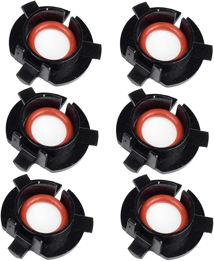 6 Pieces LED Headlight Adapter Retainer Holder Socket LED Headlight Bulb Aluminum Adapter for H7 Car Led Headlight Deck K3 K4 K5