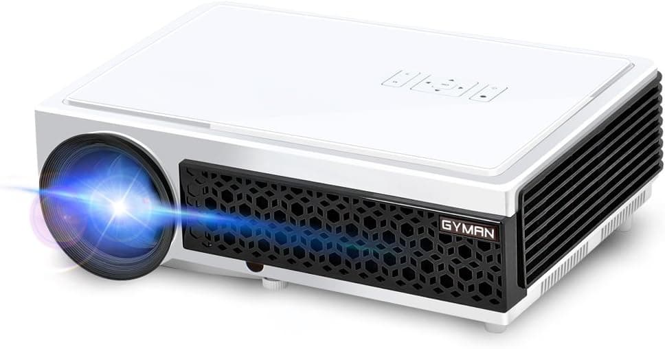 GYMAN Projector LCD Home Theater Projector Video Support 1080P with Free HDMI Cable 3000 lu