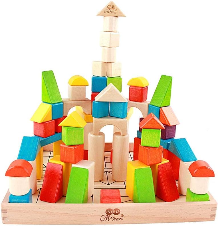 BESTING Balancing Stacking Blocks with Different Shape and Color Parent-Child Children's Educational Balance Wooden Stacking Interlock Decompression Preschool Toys Balancing Games (HJ003)