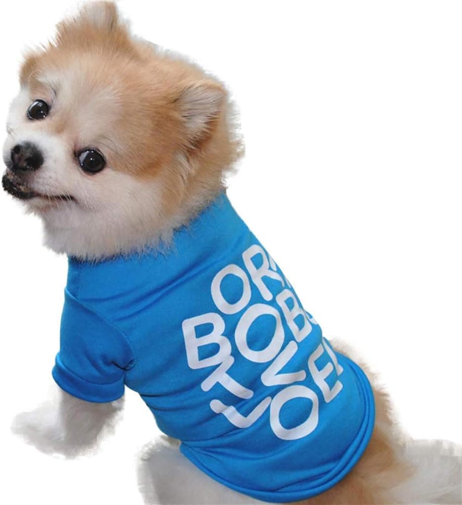 Howstar Pet Shirt, Cute Puppy Dog Clothing Summer Cool Vest for Pet Sweatshirt I Bark at Ugly People (X-Small, Blue)