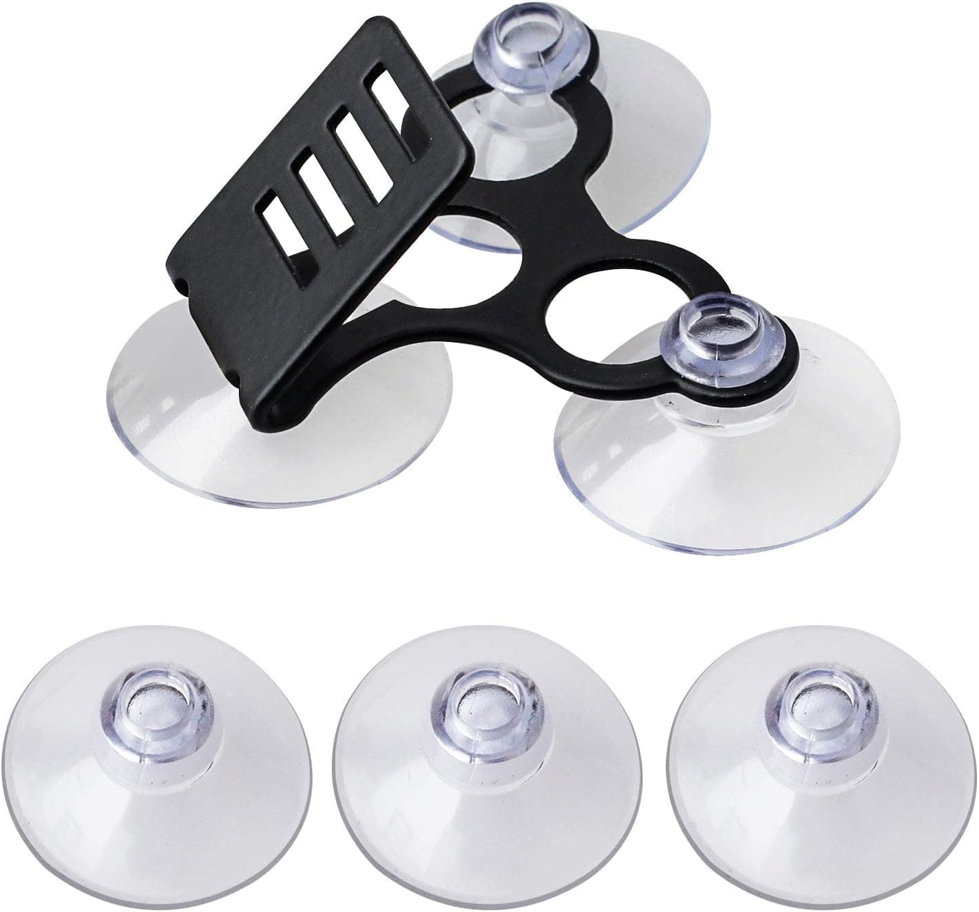 YiePhiot Windshield Suction Cup Mount Holder Compatible with Laser Detectors & Radar Escort Passport 7500 X80 X70 X50 Solo S4 SC 55 s75 Beltronics RX65 Red (Bracket & 6 Suction Cups)