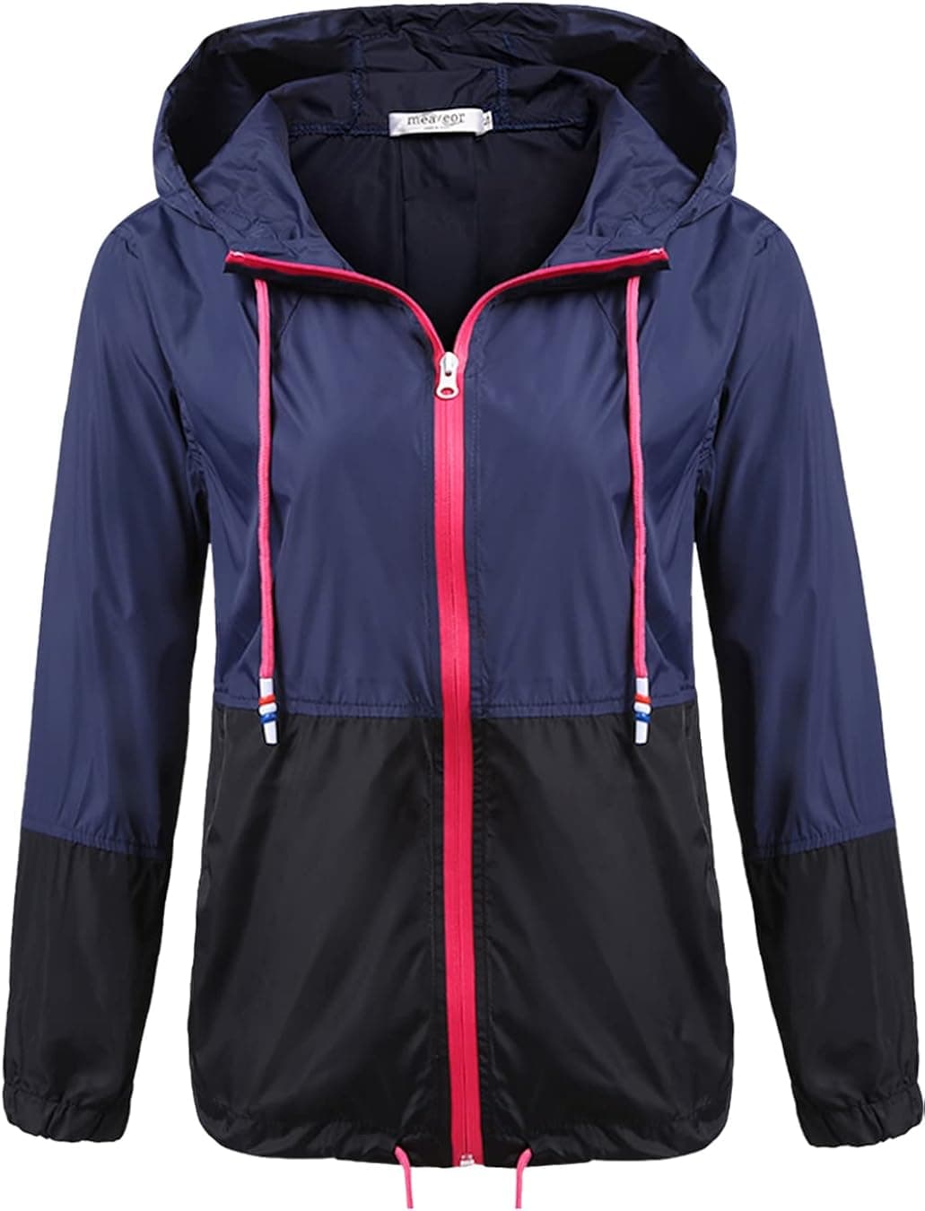 SoTeer Women's Waterproof Raincoat Outdoor Hooded Rain Jacket Windbreaker (15 Colors S-XXXL)