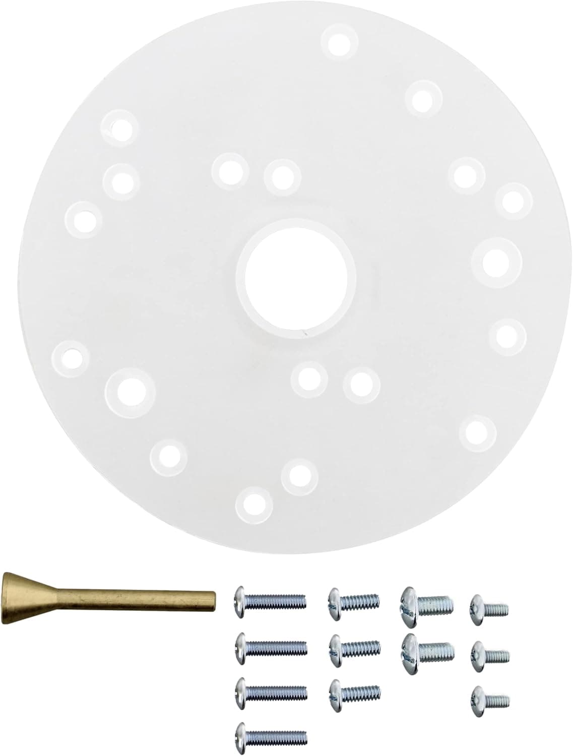 DCT Universal 6.5in Acrylic Router Table Base Plate Mount for Ryobi, Bosch, Makita, Hitachi, Dewalt