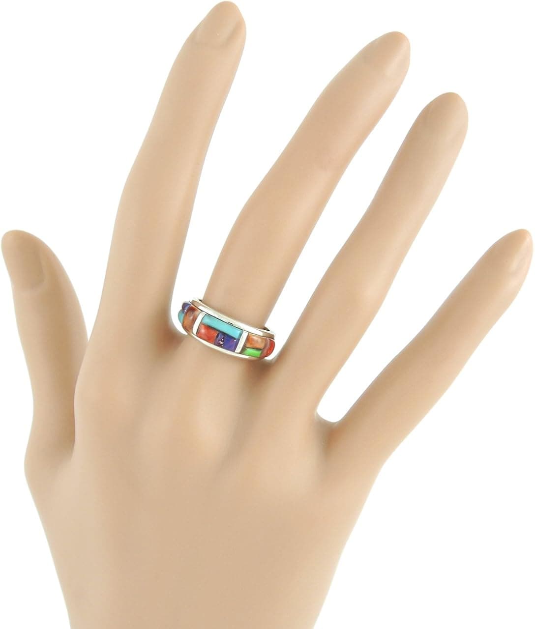Classic Turquoise Ring in Sterling Silver & Genuine Gemstones