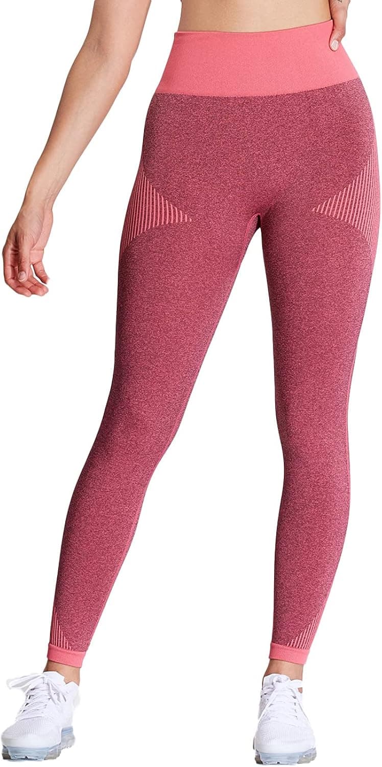 Aoxjox Women's Workout Seamless Leggings High Waised Adapt Gym Running Sport Yoga Pants Tights