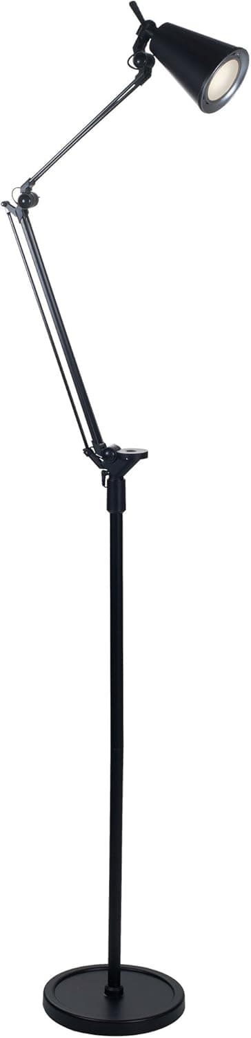 Lavish Home Adjustable LED Floor Lamp, Black (72")