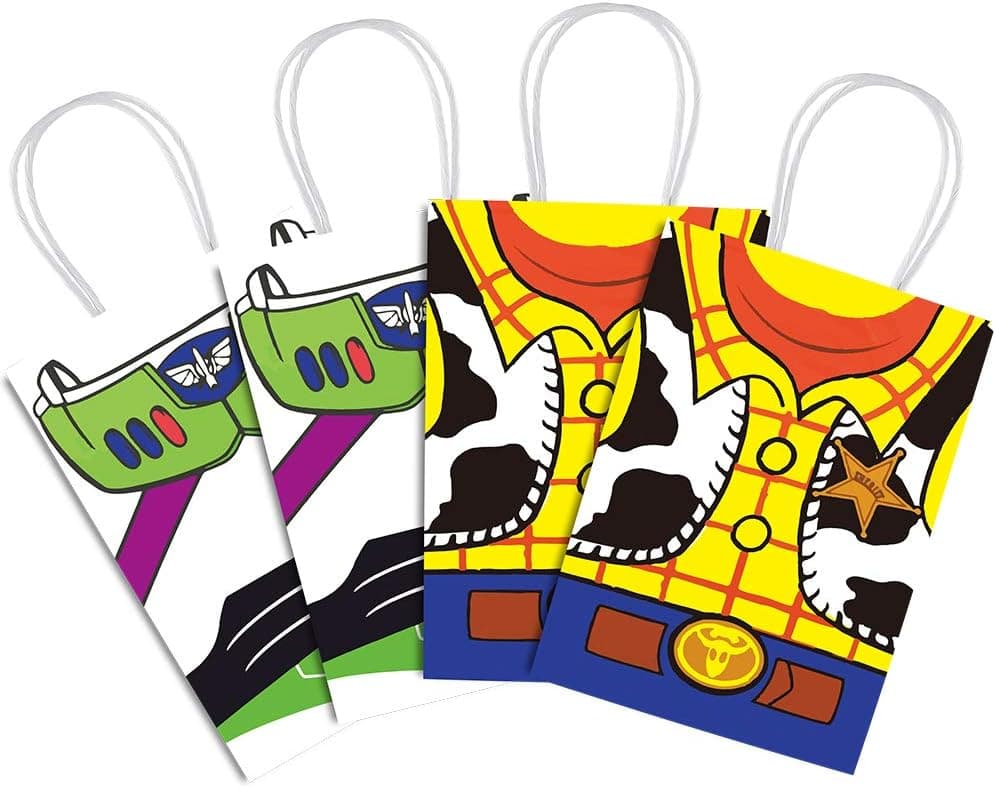 16 PCS Toy Inspired Story Decorations, Party Favor Bags for Toy Inspired Story Party Supplies- Party Favor Candy Bags for Girls Boys Adults Birthday Party Decor- 2 Patterns Double Sided Printed…