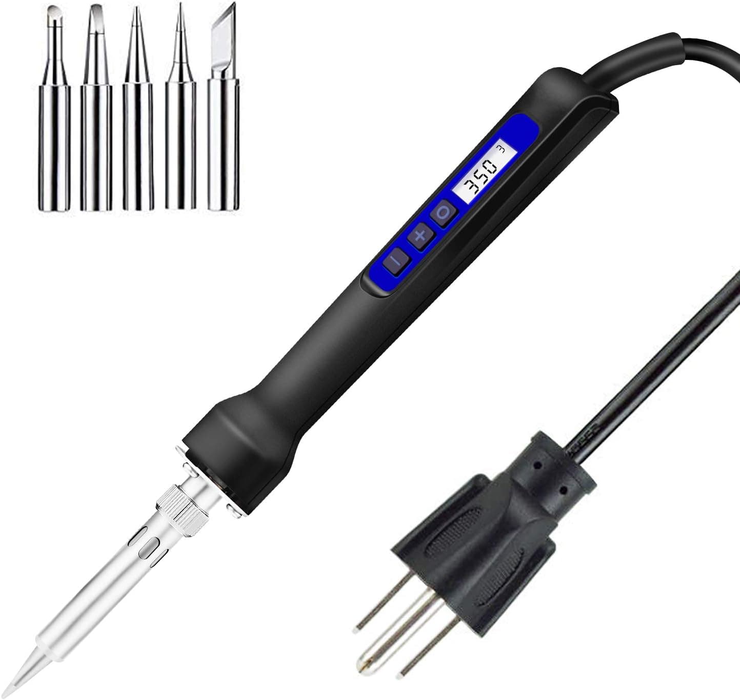 Digital Soldering Iron, TFLY Professional 110V electric solder iron gun 250~480℃ Temperature Adjustable Welding Iron with LCD Display, °C/°F Switch, Intelligent Sleep (68W Soldering Iron)