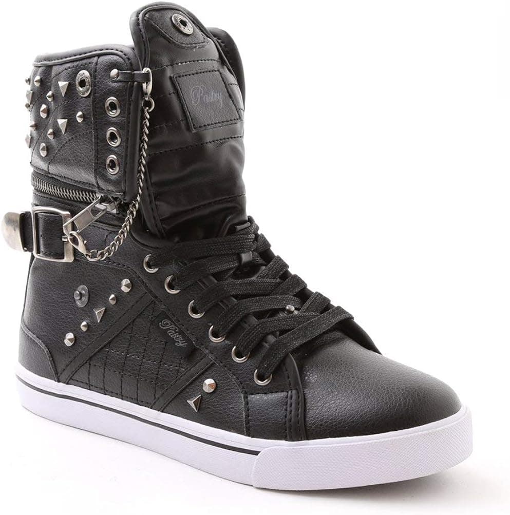 Pastry Sugar Rush Adult High-Top Sneaker & Dance Shoe, Hardware & Stud Detail