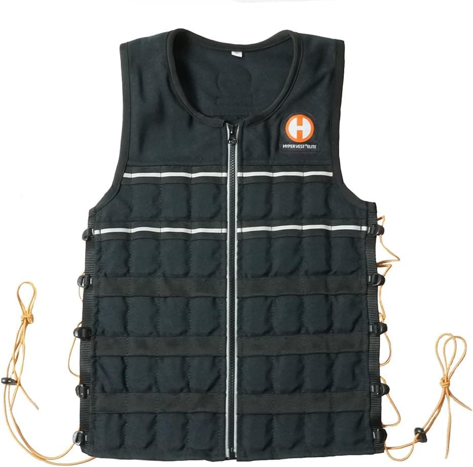 Hyperwear Hyper Vest ELITE Fully Adjustable Weight Vest - Stretch CORDURA® Fabric YKK Zipper Thin Steel Weights - Weighted Vests for Running, Strength, Endurance, Walking - Sizes S, M, L, XL