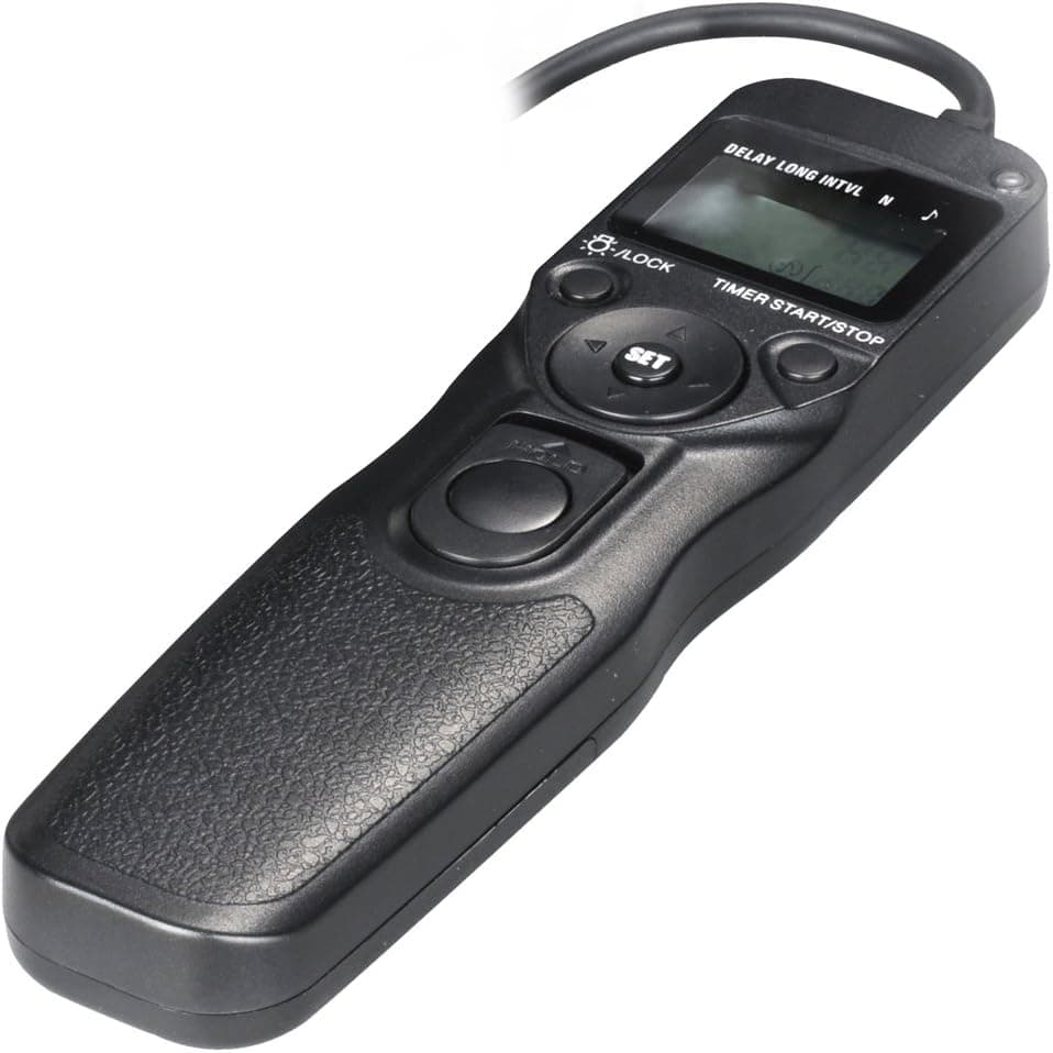 Bower LCD Timer & Remote Shutter Release for Canon Rebel/350D/450/500/1000/30/50/60, Pentax K110D/200/10/20/DS/DL, Samsung GX10/20 (RCLC1R)
