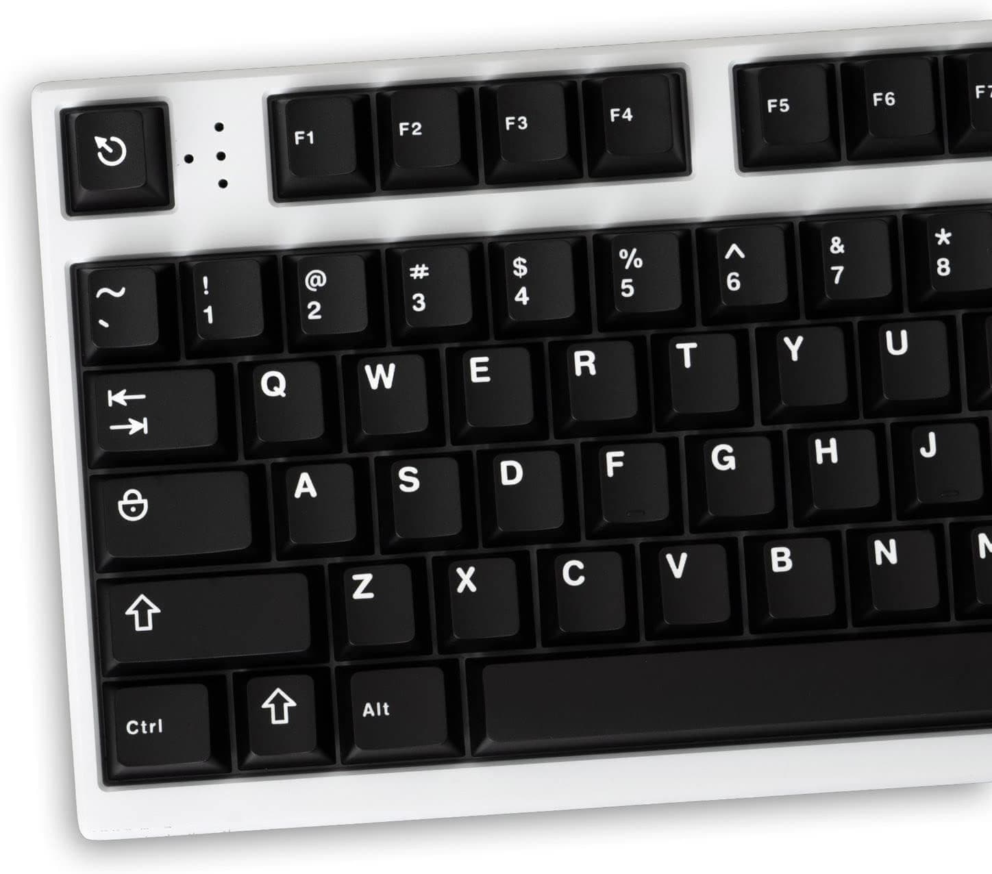 Black Keycaps Cherry Profile Doubleshot WOB Keycaps Set 132 Keys Custom Keycaps for Cherry MX Gateron Kailh Switches Mechanical Keyboards