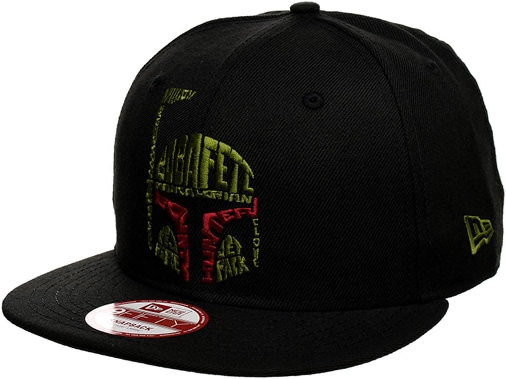 New Era Unisex Adult's Star Wars Boba Fett Snapback Hat - Medium/Large, Black