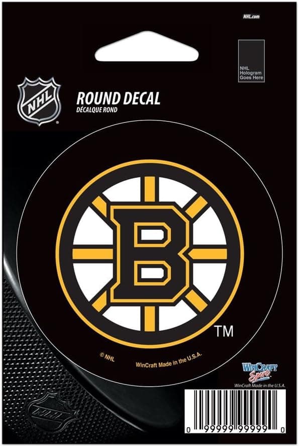 WinCraft NHL Boston Bruins WCR66220091 Round Vinyl Decal, 3" x 3"