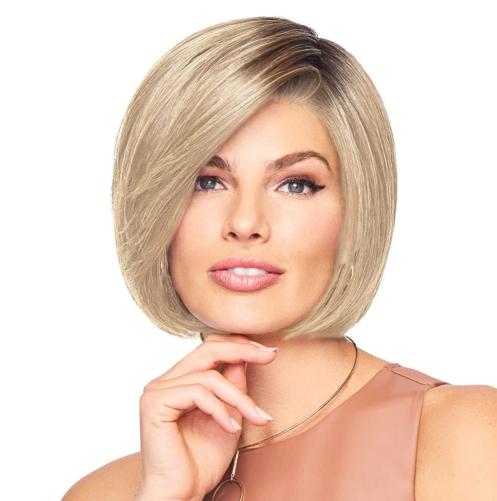 Raquel Welch Let's Rendezvous Chin Length Chic Bob Wig by Hairuwear, Average Cap, SS16/21 Shaded Sand
