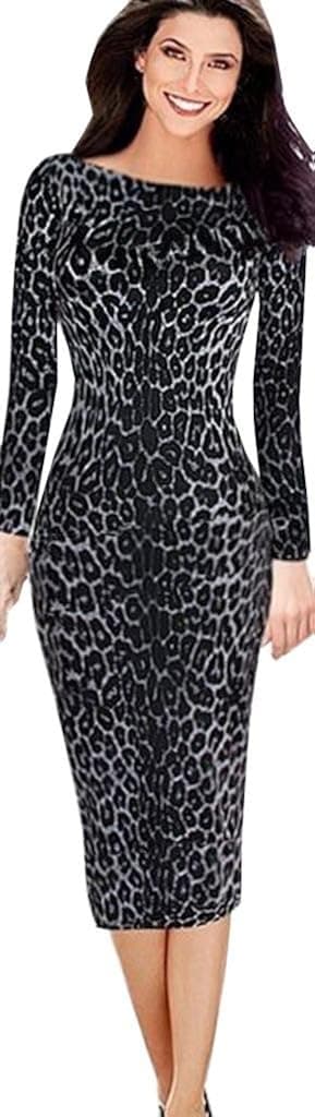 Lovaru Women's New Fashion Sexy Leopard Chiffon Hot Sales Brand Lace Summer Dress