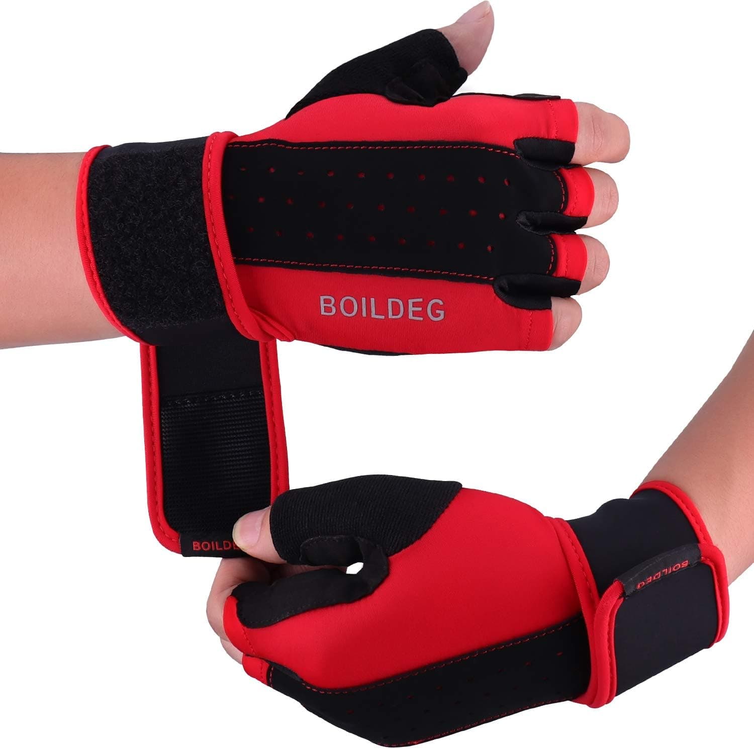 boildeg Workout Gloves Men and Women,Weight Lifting Gloves,Gym Gloves with Wrist Wraps Support Full Palm Protection & Extra Grip for Fitness/Weightlifting/Exercise/Pull Ups/Cross Training