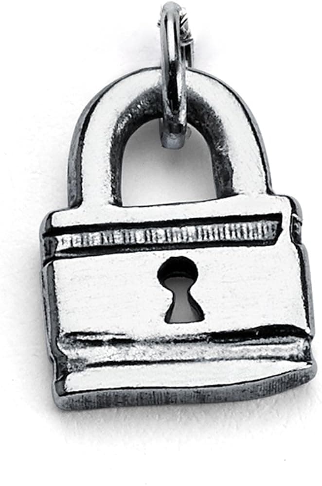 Azaggi 925 Sterling Silver Pendant Necklace Little Love Lock Padlock Romantic Sweethearts Double Sided Charm Pendant Necklace.This Pendant Necklace is the Perfect Holiday Gift Jewelry Gift