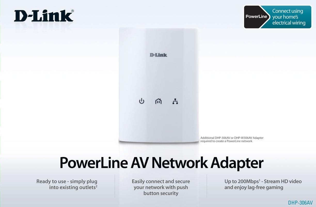 D-Link Systems PowerLine AV Network Adapter (DHP-306AV)