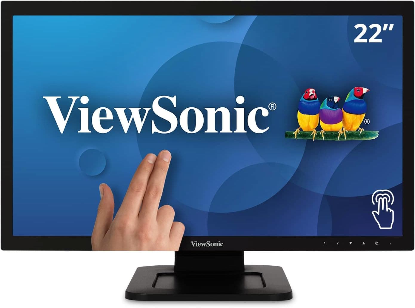 ViewSonic TD2210 22 Inch 1080p Single Point Resistive Touch Screen Monitor with DVI and VGA, 20.1 x 14.3 x 9.5, Black