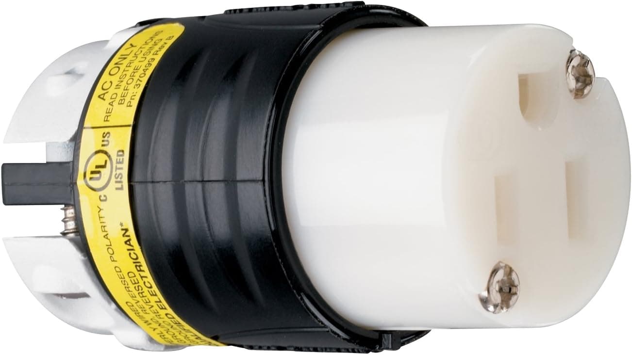 Legrand-Pass & Seymour PS5269XGCMCCV4 Straight Blade Ground Continuity Monitoring Connector Three Wire 15-Amp 125-volt