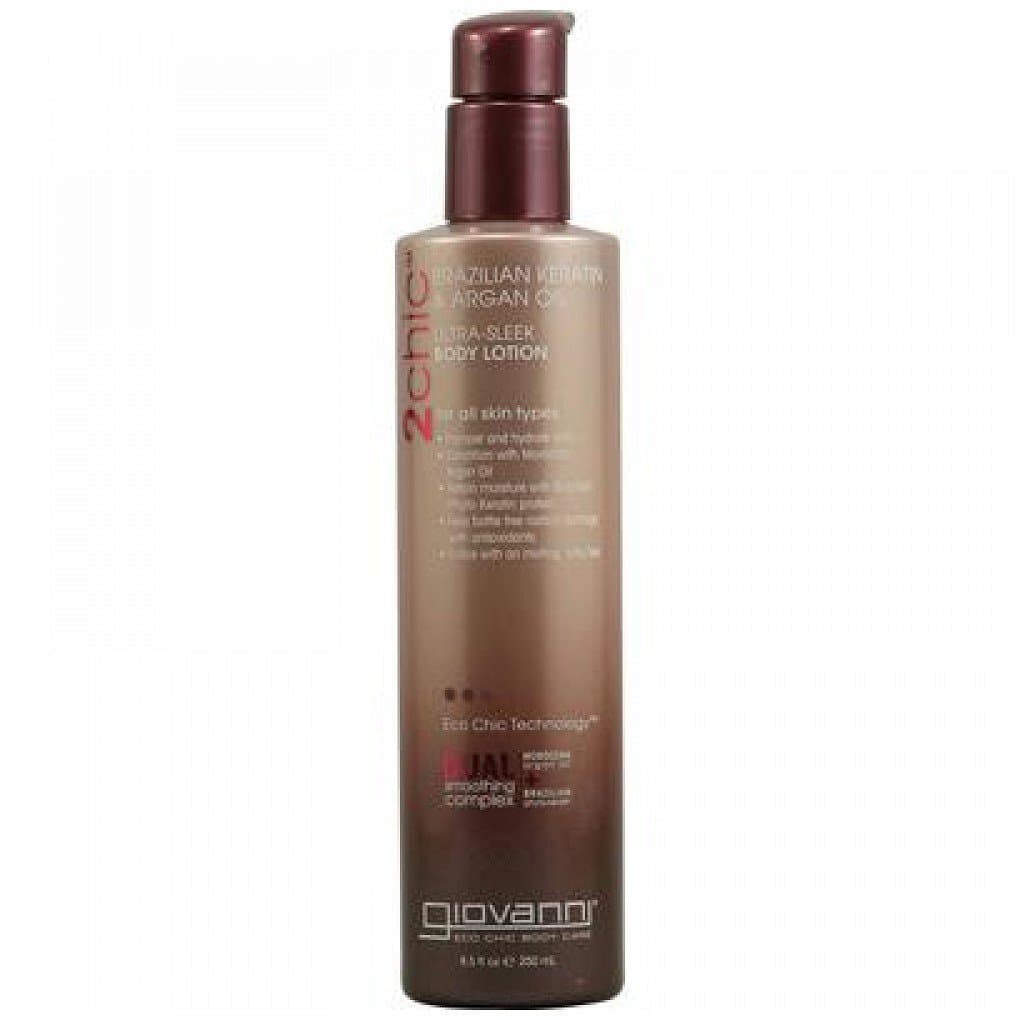 Giovanni 2Chic Ultra-Sleek Body Lotion With Brazilian Keratin And Argan Oil - 8.5Oz
