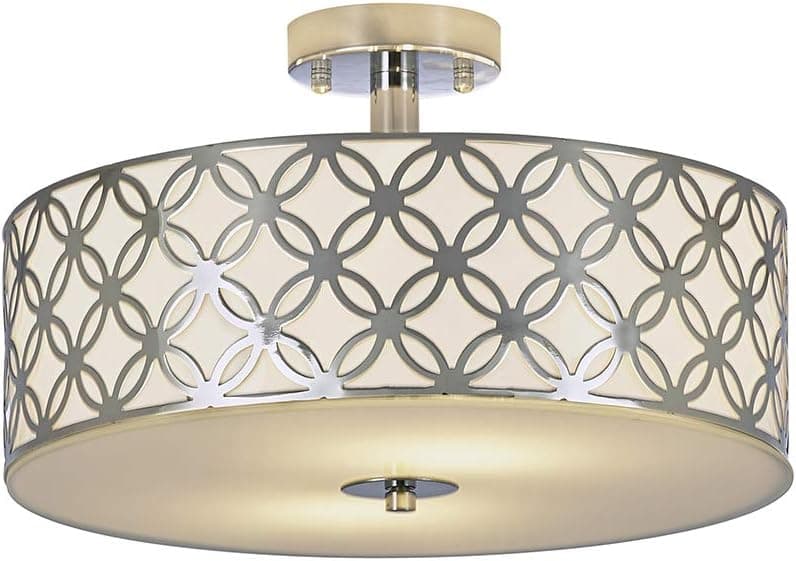 Popity home High Quality Double Drum Chandelier Flush Mount Ceiling Lights,Diameter 16 Inch 2 Lights