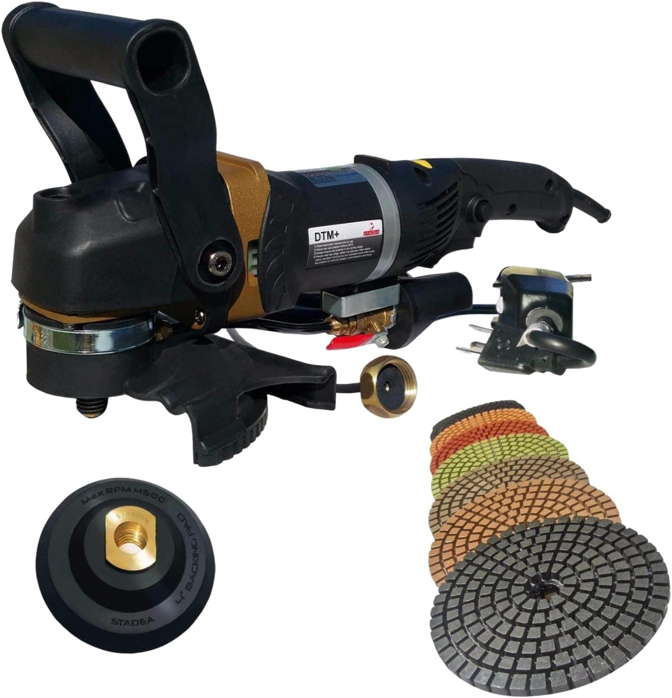 Stadea SWP105K Stone Concrete Countertop Grinder Polisher Wet Stone 4" Concrete Polishing Kit