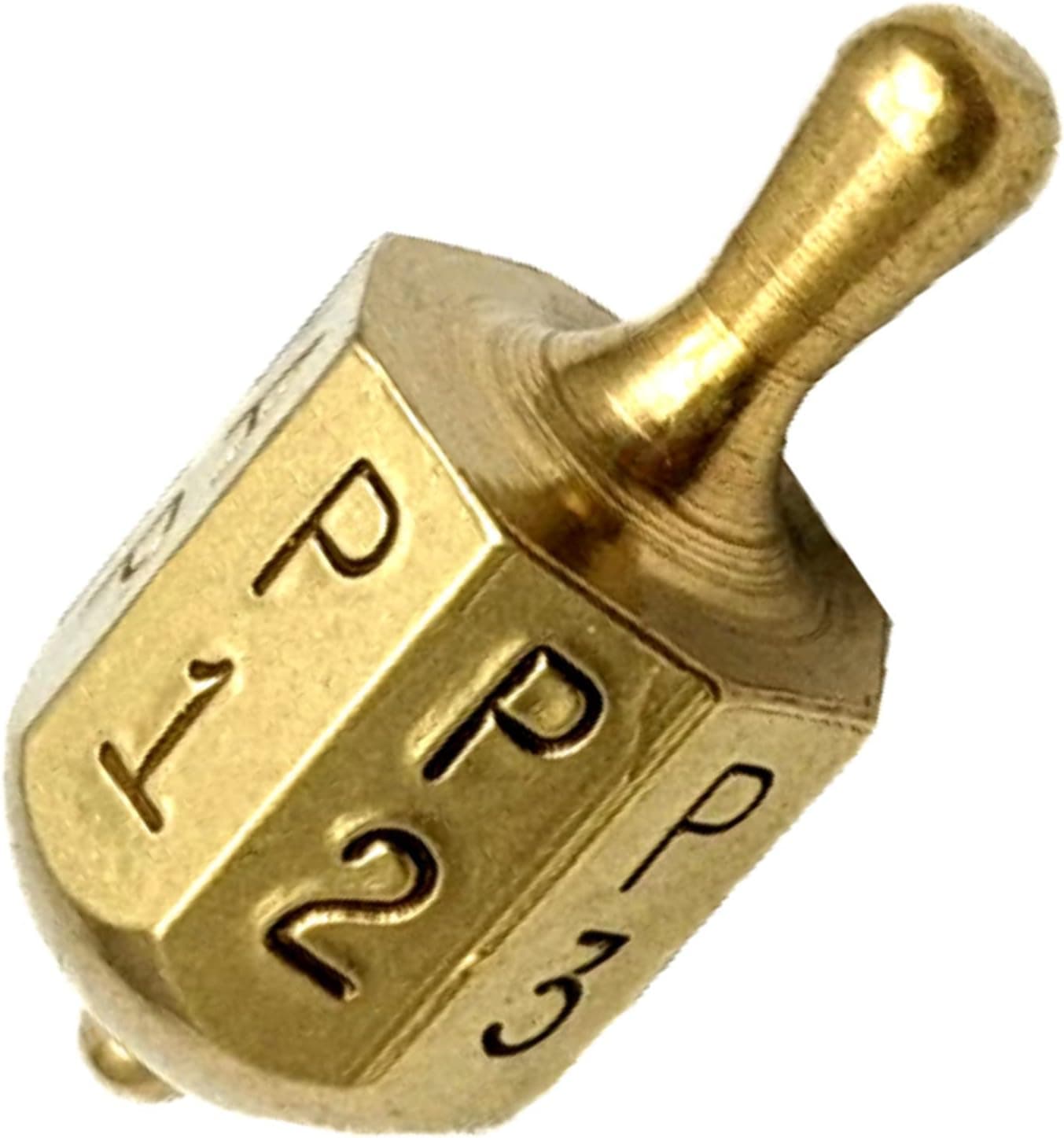 Put and Take Spinner - Solid Brass Game Spin Dice Top Game of Chance Gambling Spinner TOP DICE Type Spinning FAUROREST