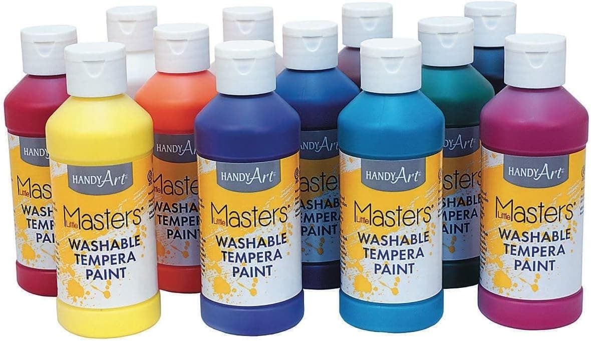 Handy Art® Little Masters® Washable Tempera, 8 oz. (Set of 12)