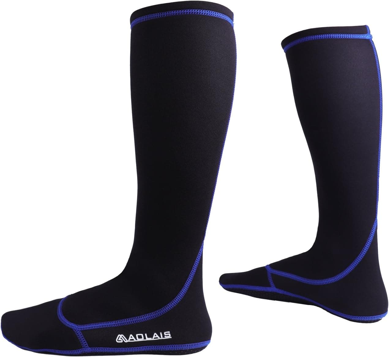 AOLAIS Wetsuits Premium Anti Slipping Neoprene Water Fin Socks 3mm for Water Sports, Snorkeling, Diving, Swimming, Surfing,and Wading