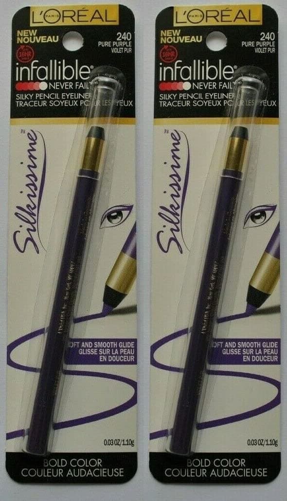 Loreal Paris Infallible Silkissime Pure Purple Eyeliner -- 2 per case.