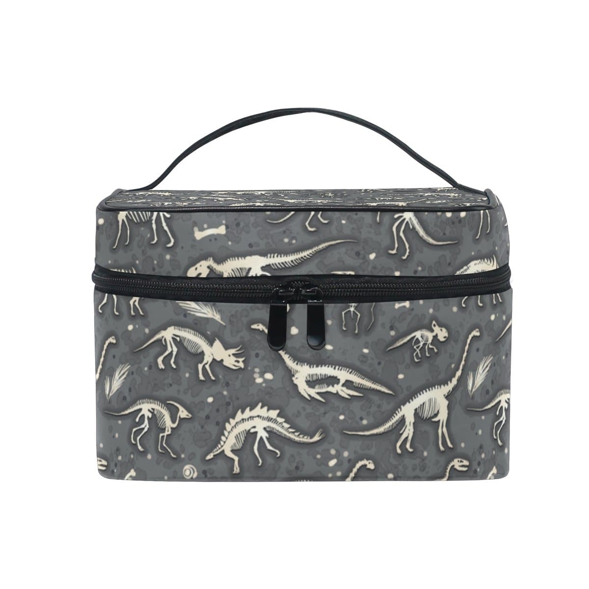 Cooper girl Dinosaur Skeletons Cosmetic Bag Travel Makeup Train Cases Storage Organizer