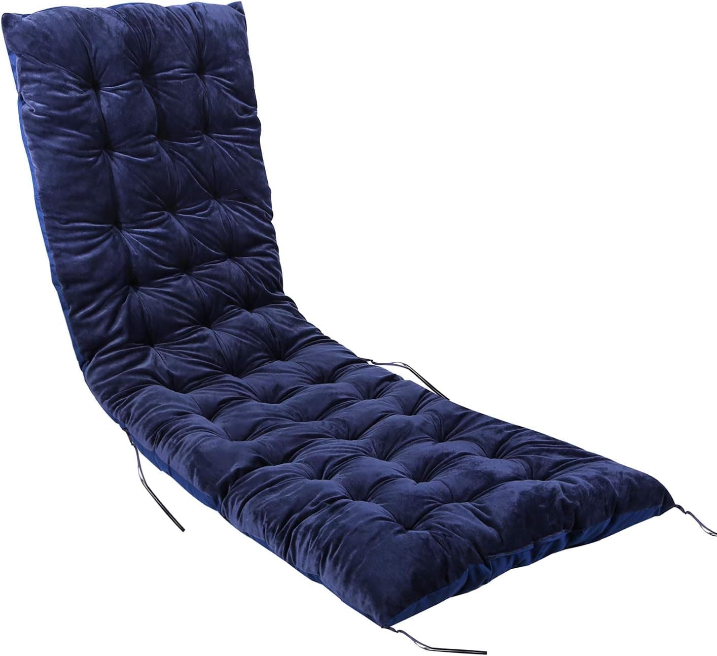 REDCAMP Chaise Lounge Cushion for Patio Furniture, 3" Thicker Soft Comfortable Cotton Outdoor Lounge Chair Cushion for Outside, Navy Blue
