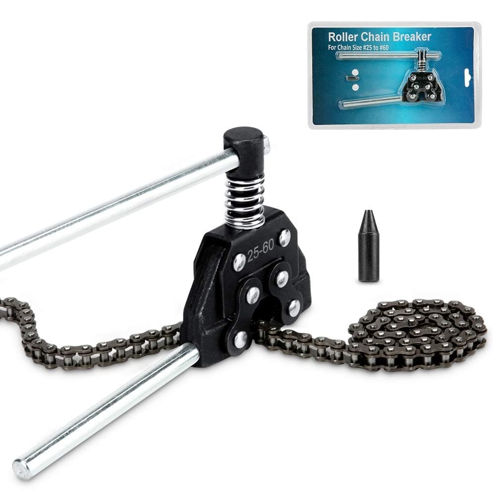 Roller Chain Breaker for #25-60,Chain Remover Chain Cutter Tool Fit for Dismantling and Repairing Bicycle,Motorcycle, Go Kart Chains Replacements