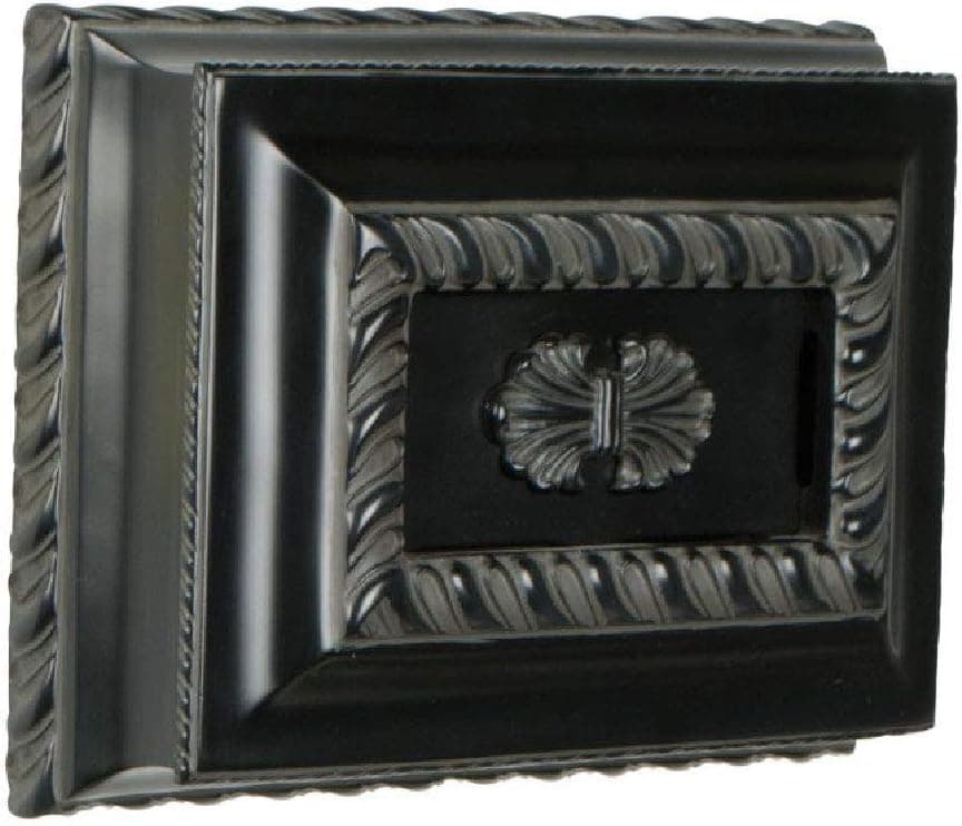 Craftmade CH1201-BK Designer Hand-Carved Rectangle Door Chime, Black (7"H x 9.63"W)