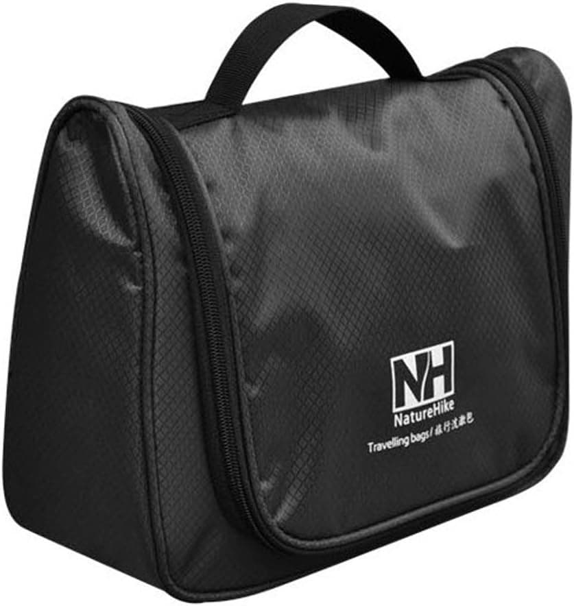 NatureHike Outdoor Travel Wash Bag Portable Waterproof Storage Cosmetic Bags (Black)
