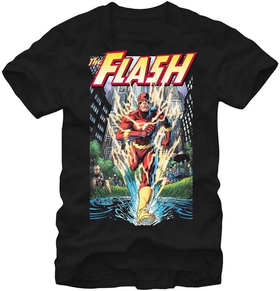 DC Comics Men's The Flash City Run T-Shirt