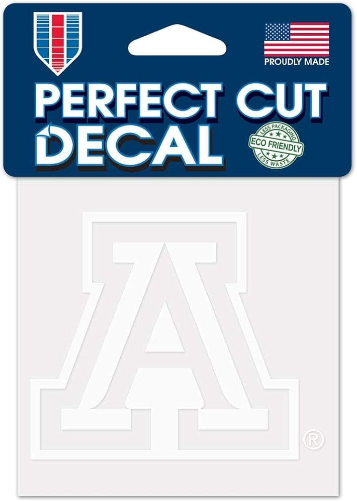 WinCraft NCAA unisex-adult 4x4 Perfect Cut White Decal