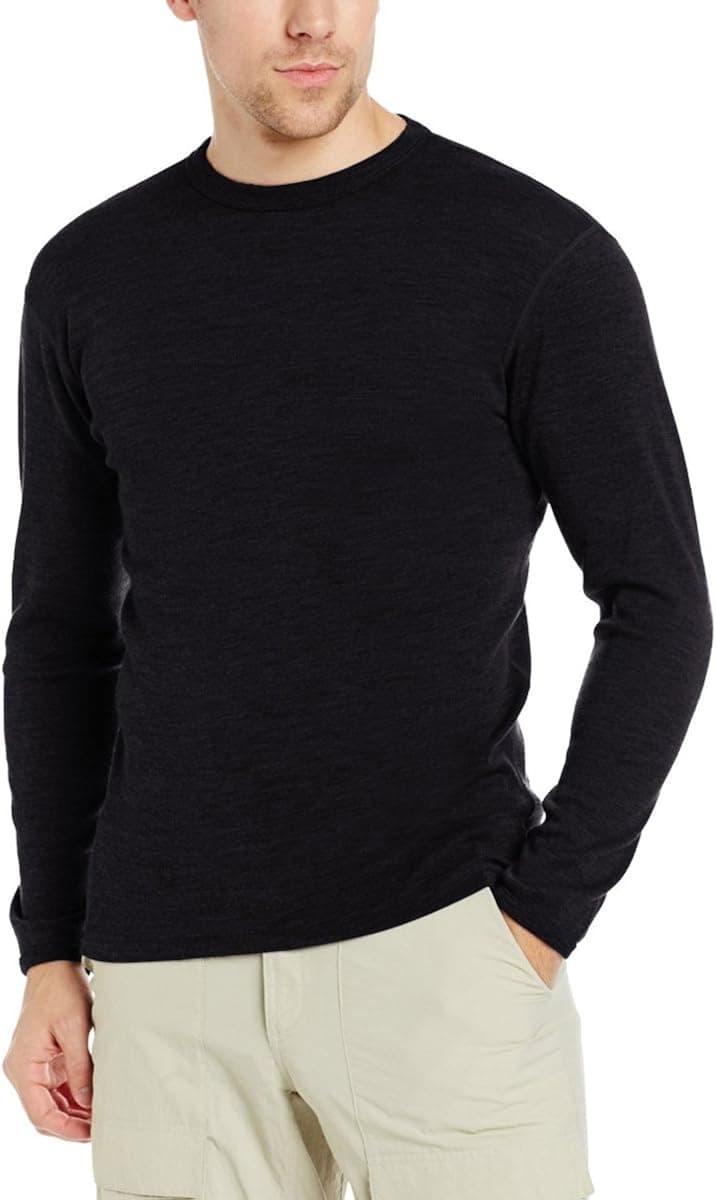 Minus33 Chocorua Men's Midweight Crew Shirts - 100% Merino Wool - Long Sleeve Thermal Base Layer - Big and Tall Options