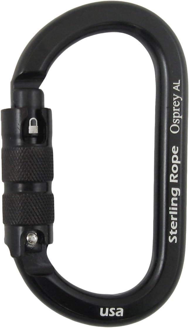 Sterling Osprey Autolock Oval Carabiner - Black