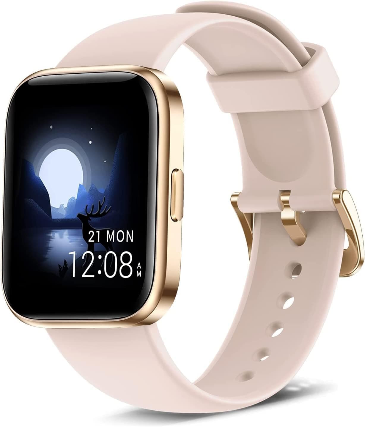 AcclaFit Smart Watch Fitness Tracker with 24/7 Sleep Monitor, 1.7'' Full Touch 5 ATM Waterproof Smartwatch, Step Counter Watch for Women Men Kids