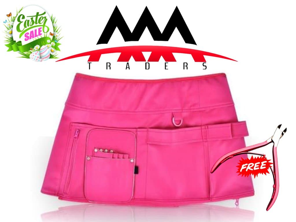 Barber Scissors Belt, Pouch, Skirt/ Strong Synthetic Fabric (Pink)