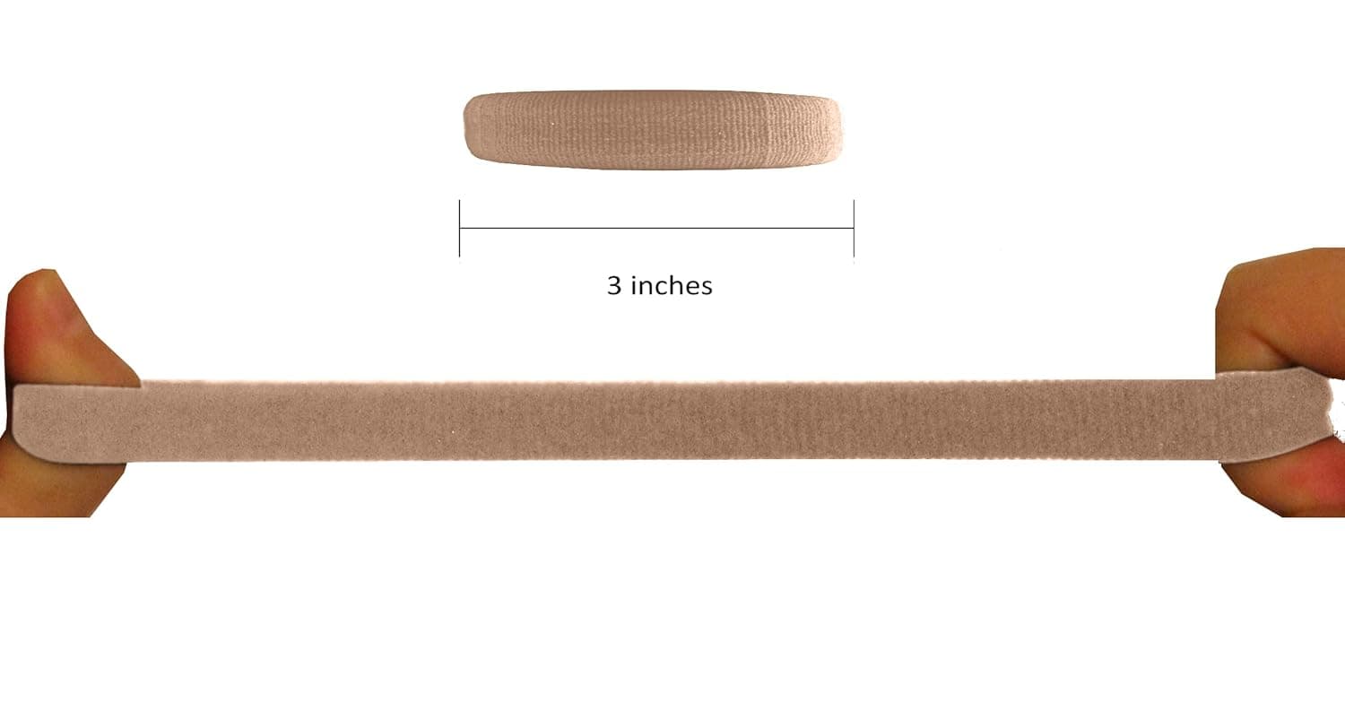 Styla Hair 6 Pack No Crease Hair Tie Blonde Elastic Bands for Thick, Curly, Wavy Hair – Seamless No Slip, No Damage Design Ponytail Holders for Women & Men - Flexible Comfort for All Day Wear Great for High Impact Sports, Workouts & Exercise