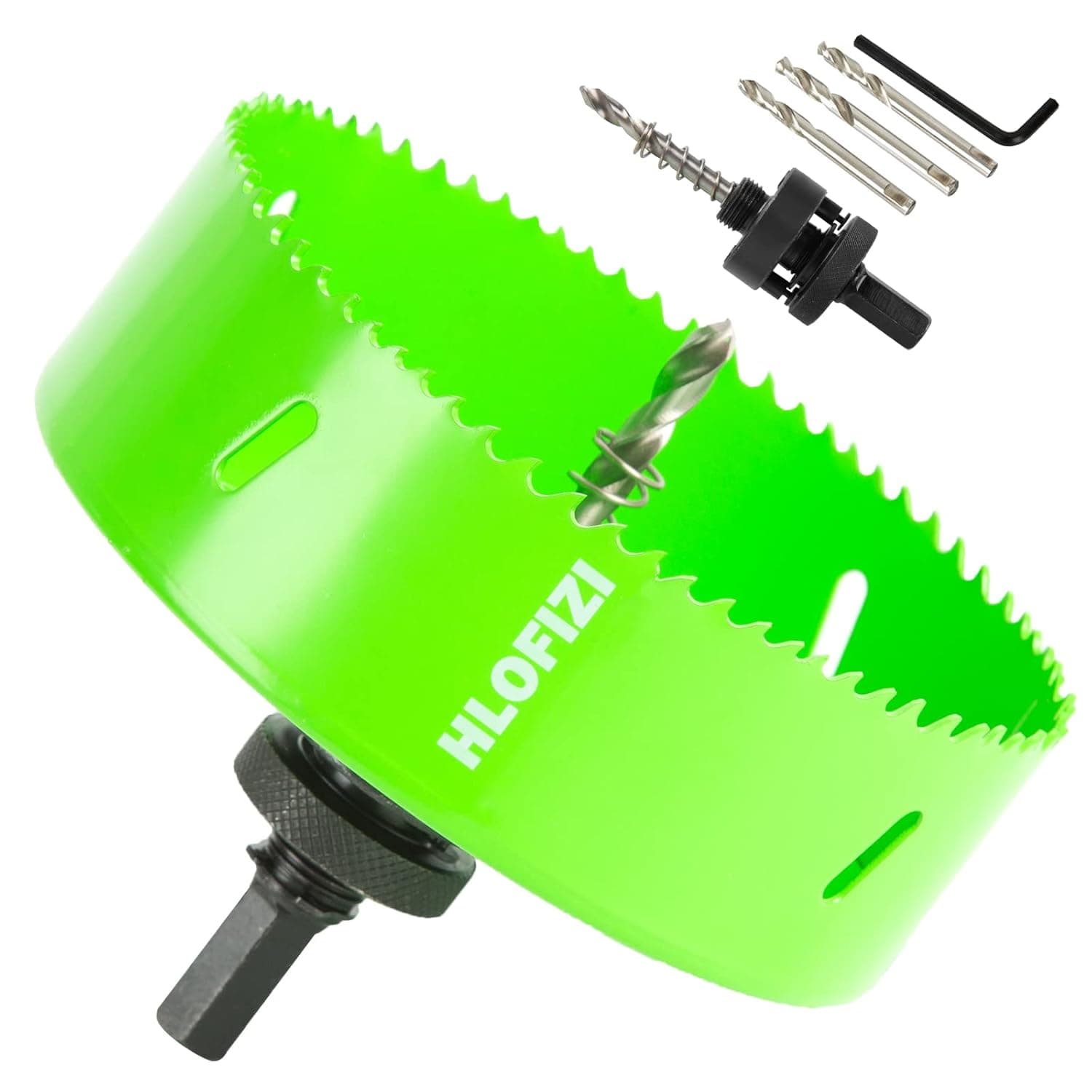 HLOFIZI 5-1/4 Inch Hole Saw Bit Bi-Metal for Wood Metal Plastic Drywall with Arbor, 1.5 Inch Depth