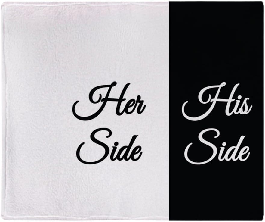 CafePress Her Side/His Side Throw Blanket Super Soft Fleece Plush Throw Blanket, 60"x50"