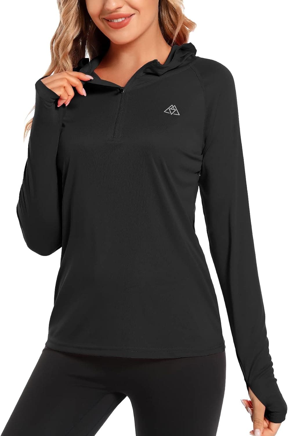 Haimont Sun Shirts for Women Long Sleeve UV Protection Womens SPF Hoodie UPF 50+ Outdoor Running Shirt Breathable