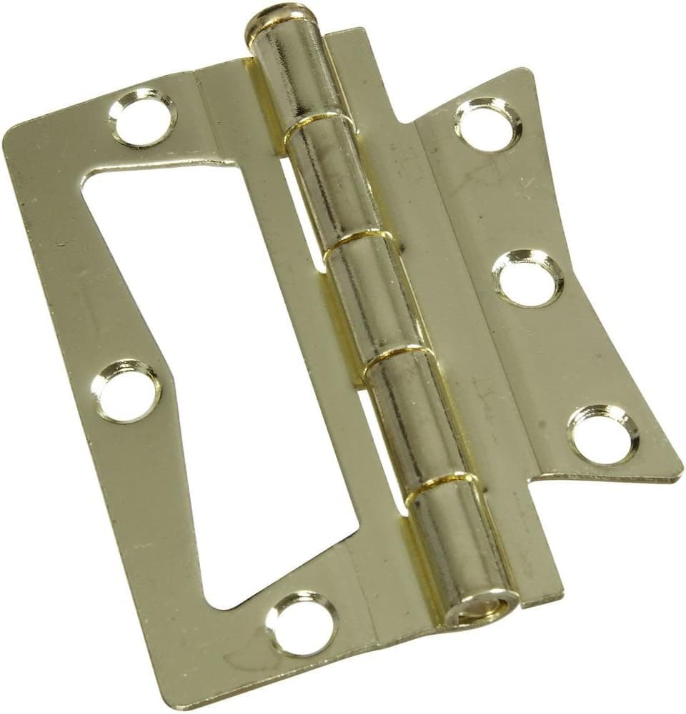 National Hardware N244-780 V535 Surface-Mounted Hinges in Brass, 2 pack