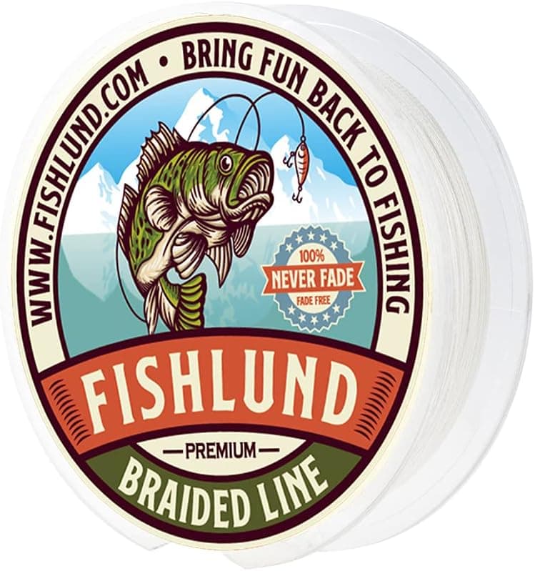 FISHLUND Braided Fishing Line, Featured Colorfast Fishing Line Braid, Strong, Smooth, Round, Sensitive, Test Pound Braided Line