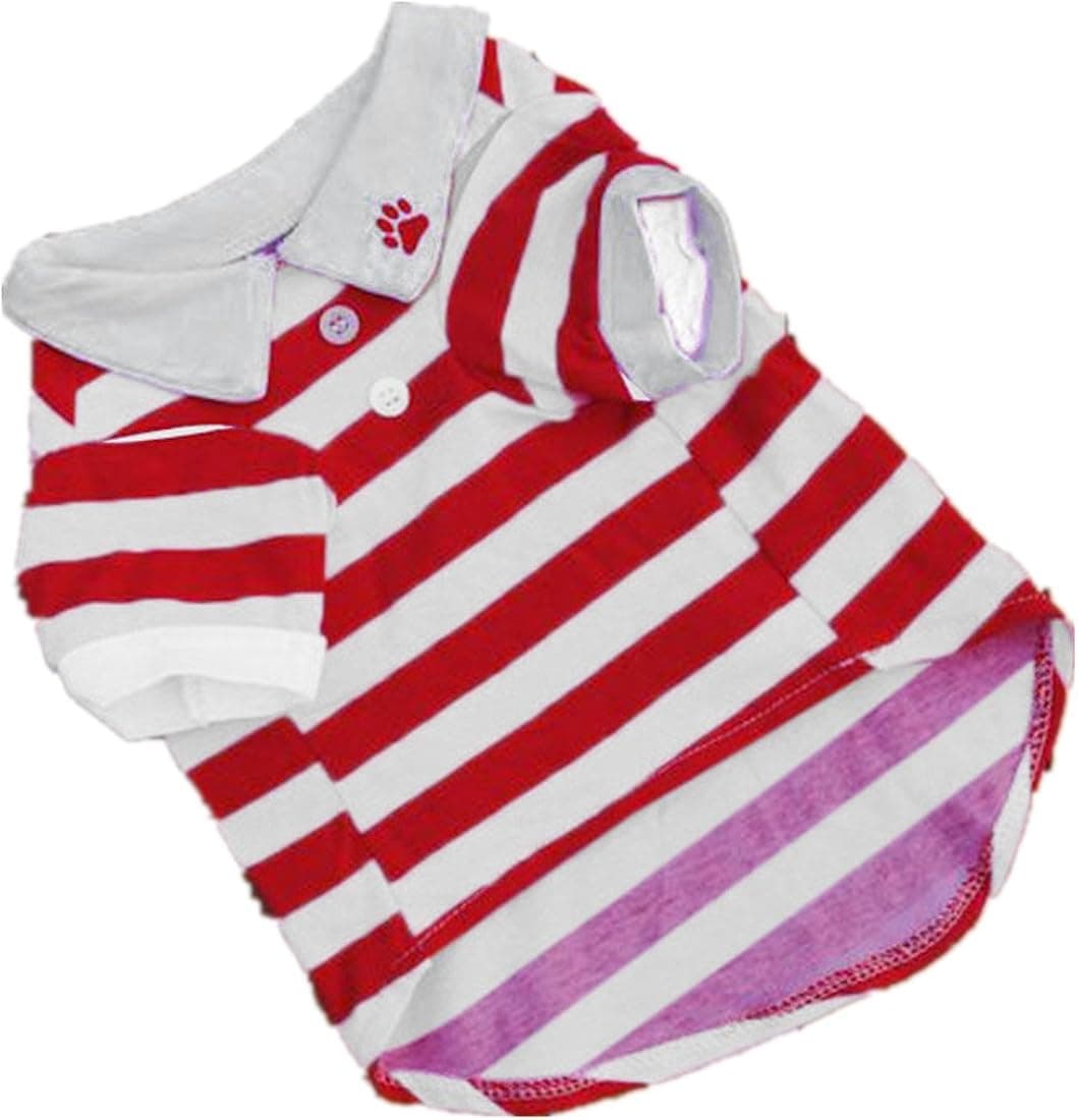 Sumen New Cute Small Pet Stripe T-Shirt Cotton Puppy Dog Clothes